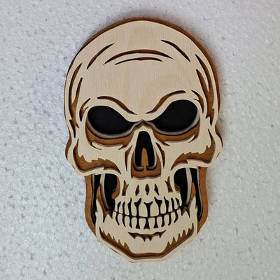 C106-Skull scroll saw project pattern