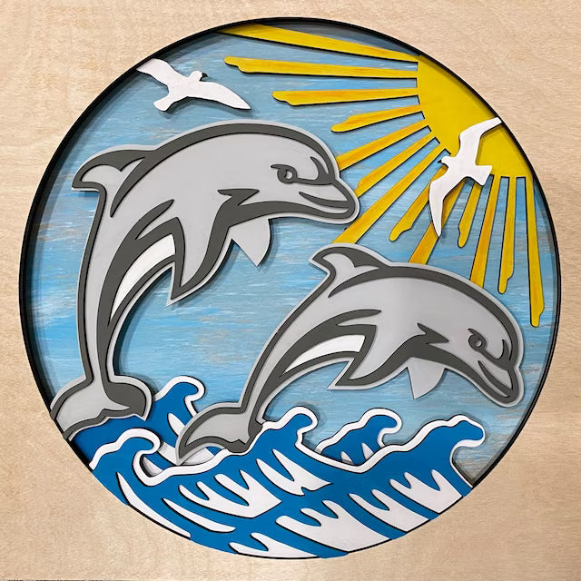 C108-dolphins scroll saw project - Alex Fox pattern