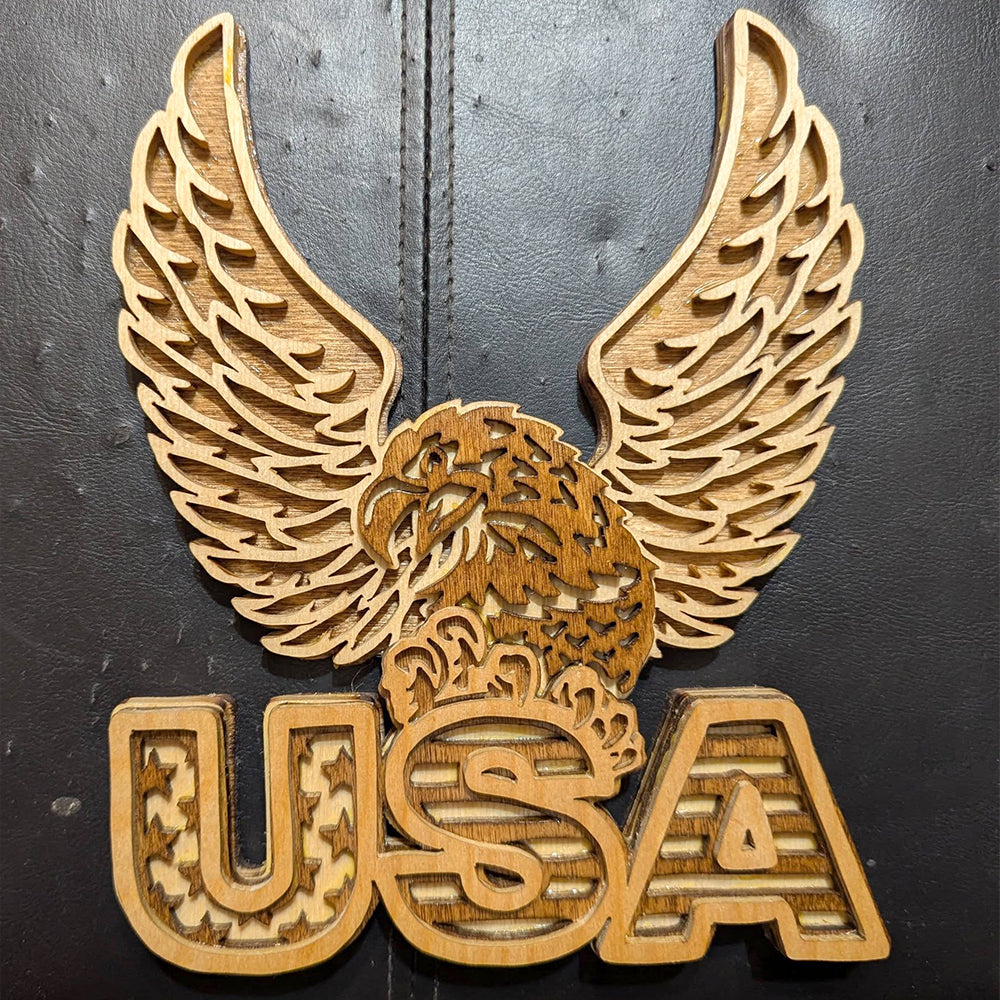C121 Eagle USA layered scroll saw project - Alex Fox pattern