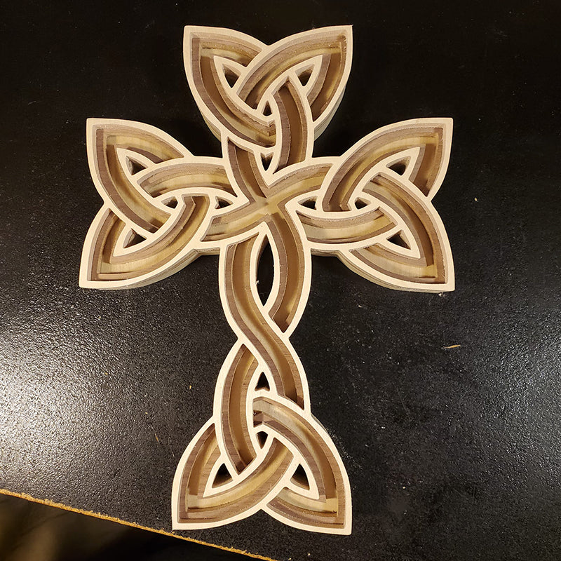 C124-celtic cross scroll saw project - Alex Fox pattern