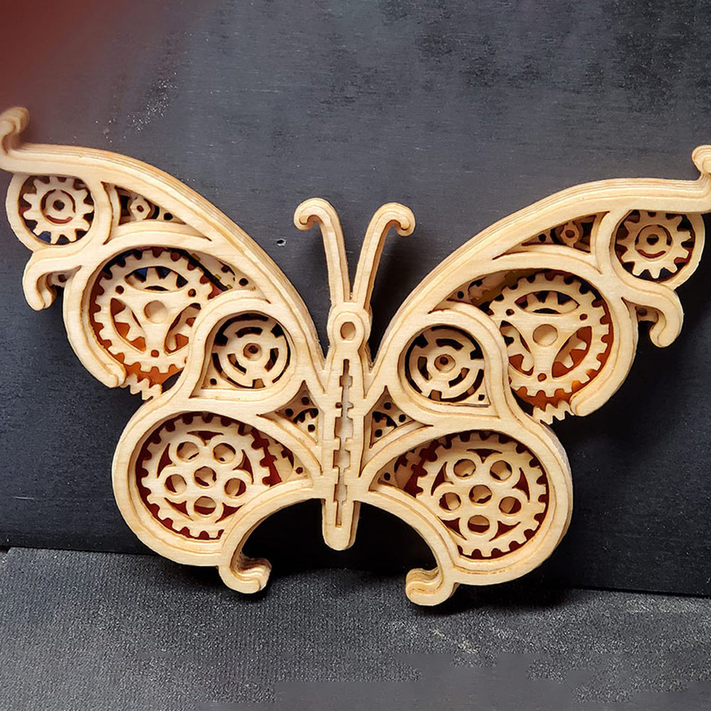 C131-mechanical butterfly scroll saw project - Alex Fox pattern