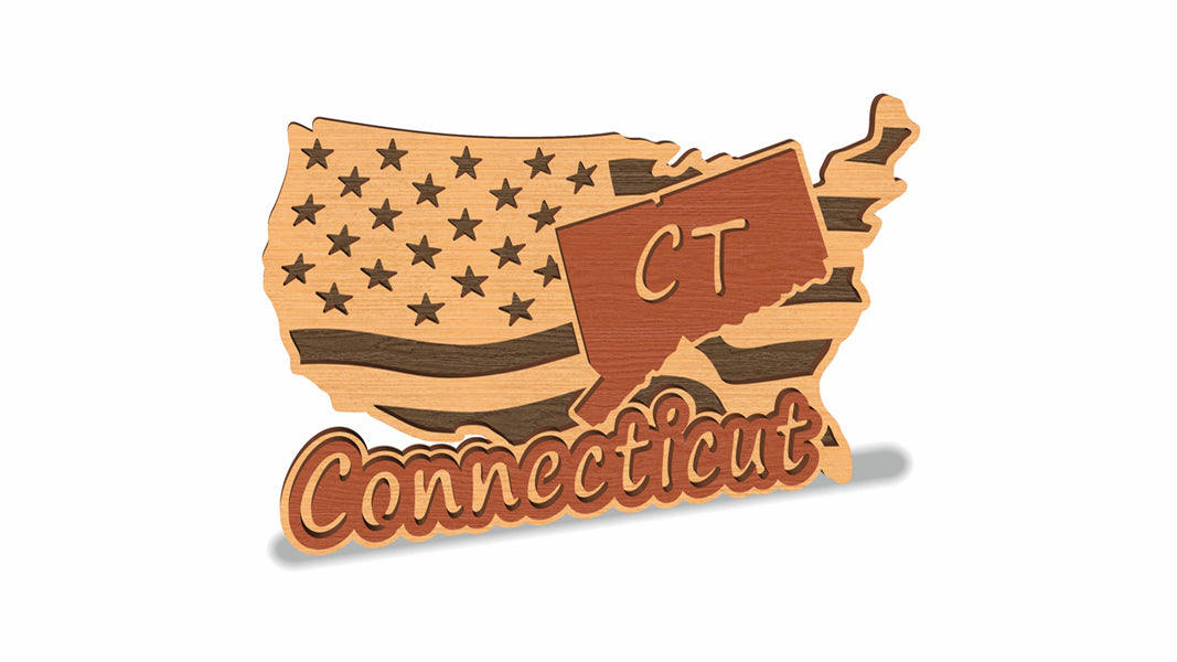C157-Connecticut Scroll Saw Pattern — Alex Fox Patterns