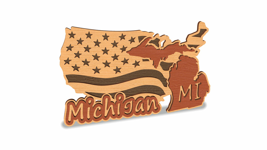 C157-Michigan Scroll Saw Pattern — Alex Fox Patterns