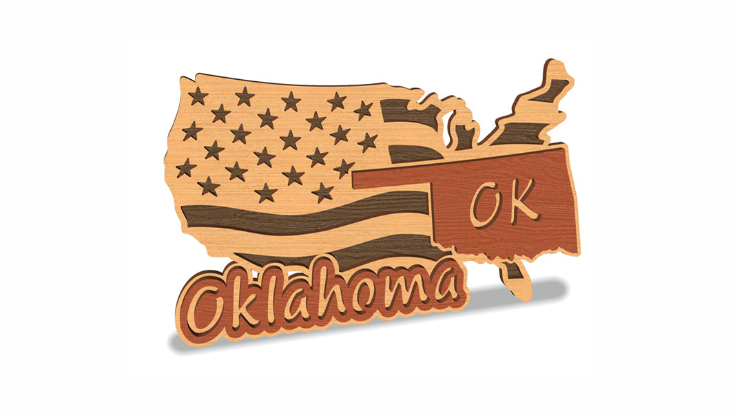 C157-Oklahoma Scroll Saw Pattern — Alex Fox Patterns