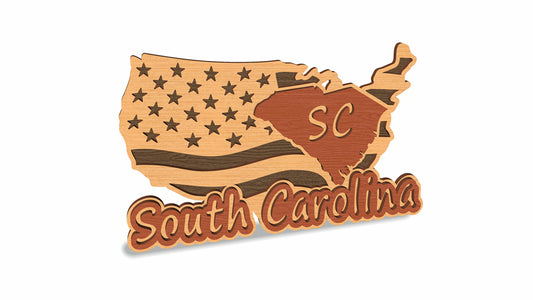 C157-South Carolina Scroll Saw Pattern — Alex Fox Patterns