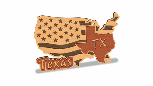 C157-Texas Scroll Saw Pattern — Alex Fox Patterns