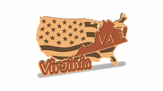 C157-Virginia Scroll Saw Pattern — Alex Fox Patterns