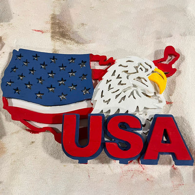 C177-Eagle-flag scroll saw project pattern