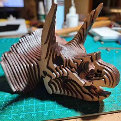 C184-dino skull scroll saw project pattern
