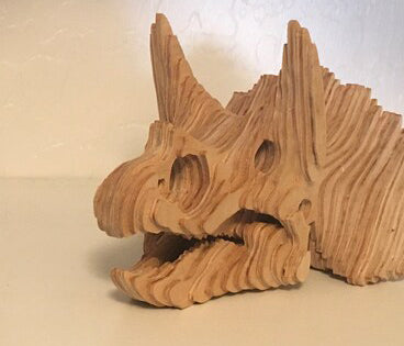 C184-dino skull scroll saw project pattern