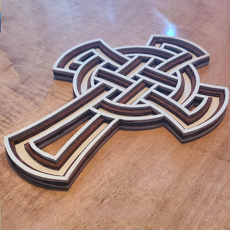 C201-Celtic cross scroll saw project - Alex Fox pattern