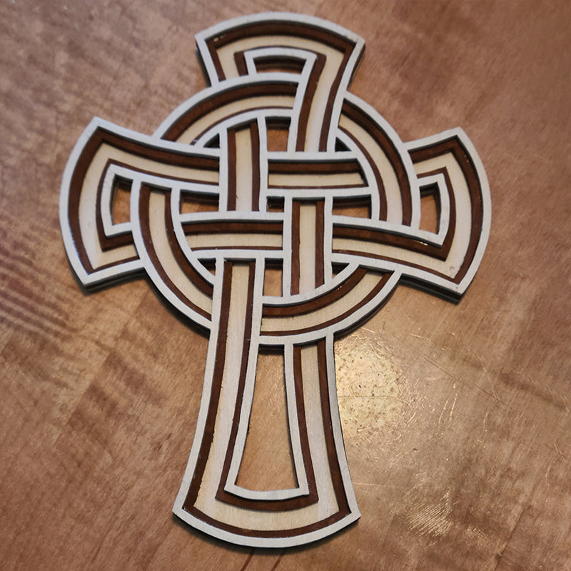C201-Celtic cross scroll saw project - Alex Fox pattern