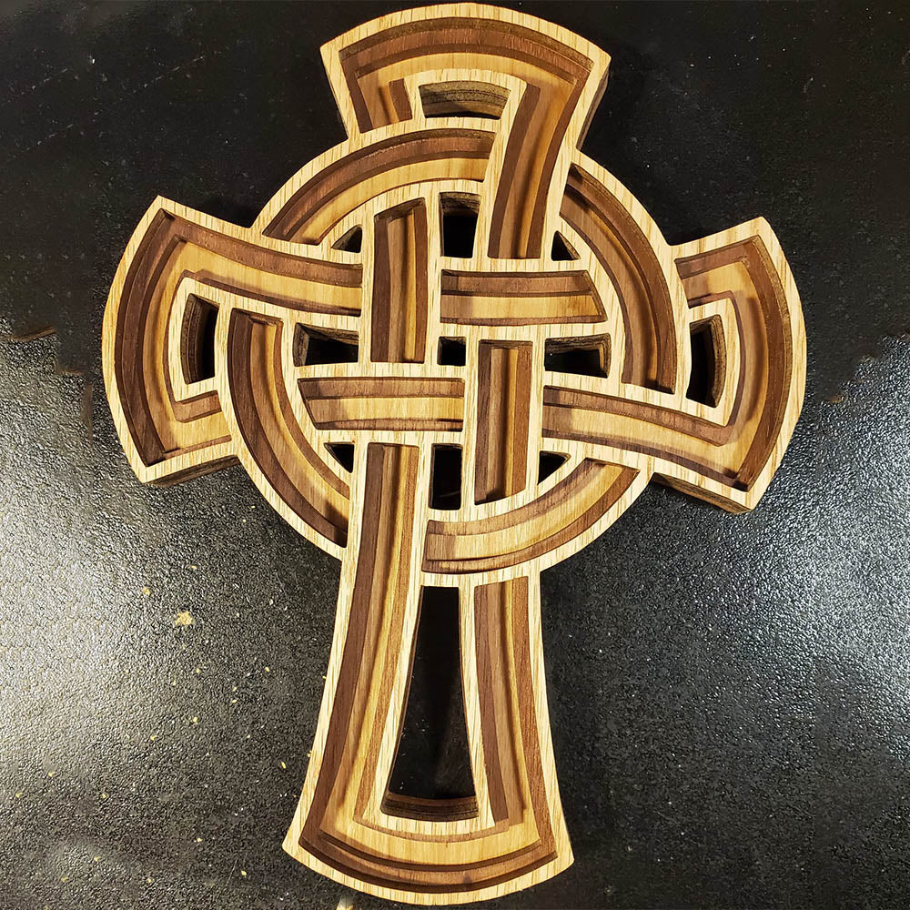 C201-Celtic cross scroll saw project - Alex Fox pattern
