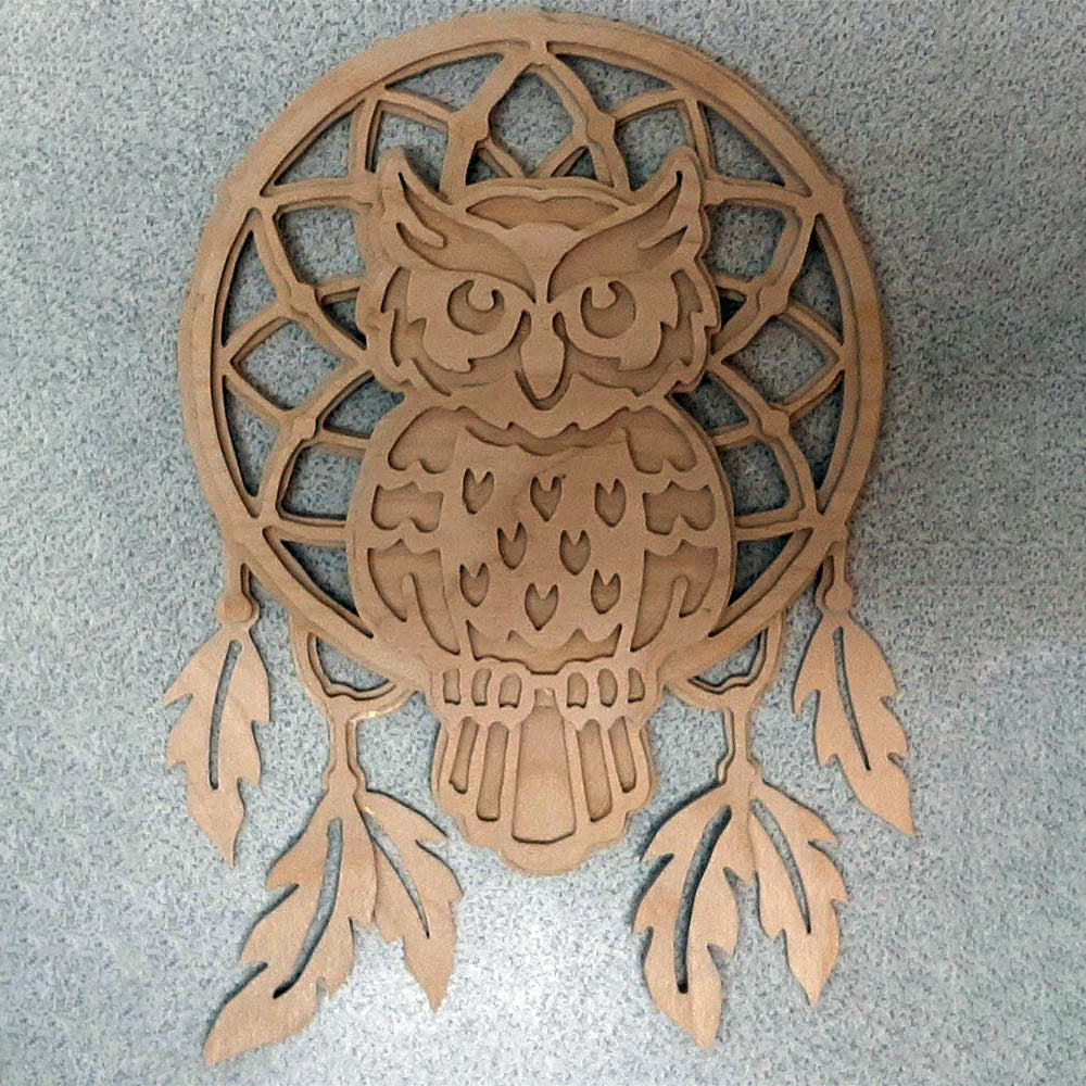 C223-Owl dreamcatcher scroll saw project - Alex Fox pattern