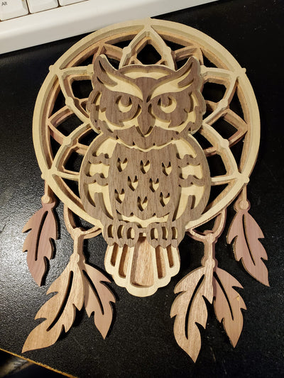 C223-Owl dreamcatcher