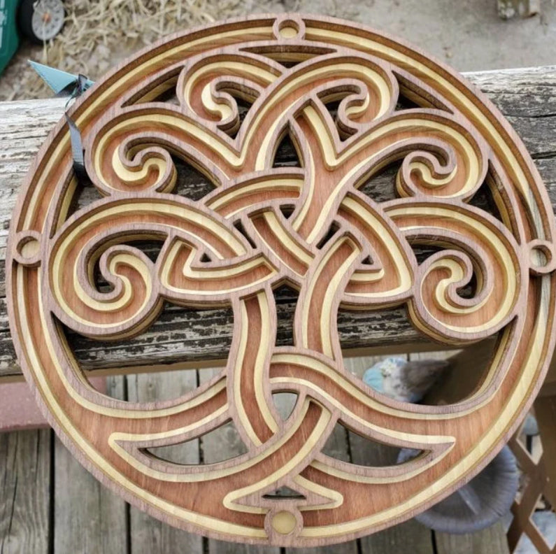 celtic tree of life layered scroll saw pattern