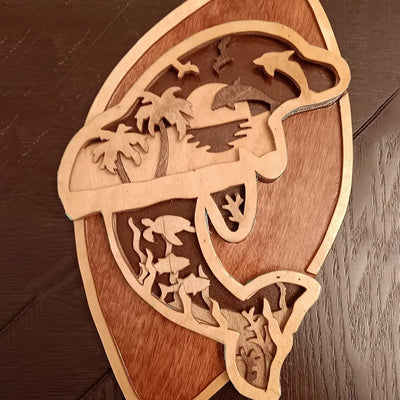 C233-Dolphin scroll saw project pattern