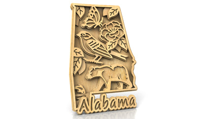 C240-Alabama Scroll Saw Pattern - Alex Fox Patterns