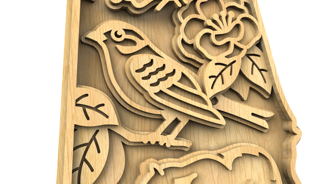 C240-Alabama Scroll Saw Pattern - Alex Fox Patterns