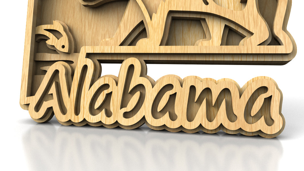 C240-Alabama Scroll Saw Pattern - Alex Fox Patterns