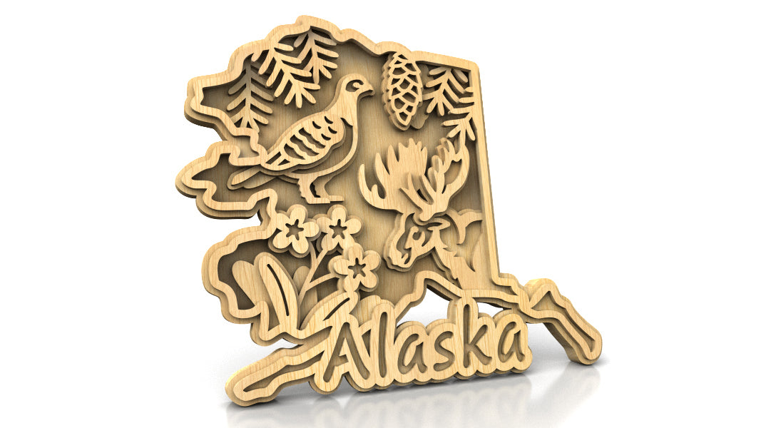 C240-Alaska Scroll Saw Pattern - Alex Fox Patterns