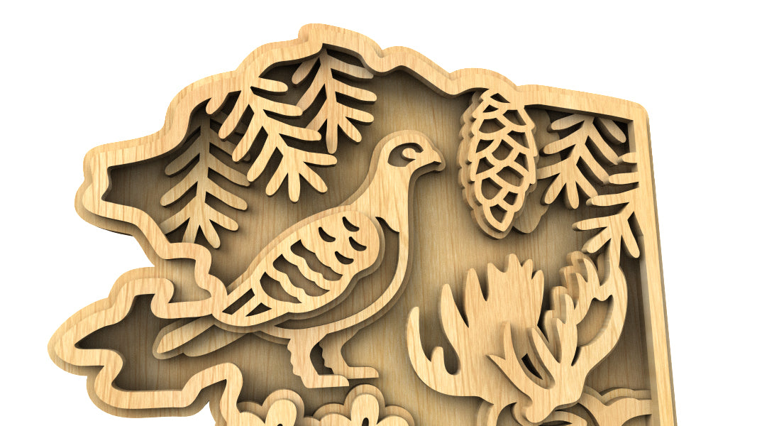 C240-Alaska Scroll Saw Pattern - Alex Fox Patterns