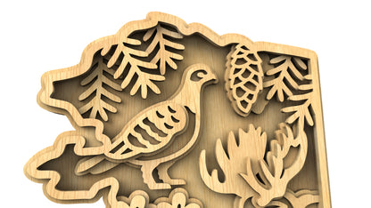 C240-Alaska Scroll Saw Pattern - Alex Fox Patterns