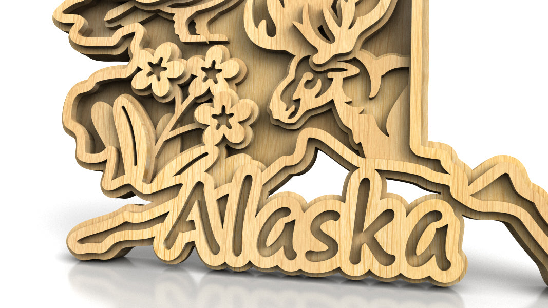 C240-Alaska Scroll Saw Pattern - Alex Fox Patterns