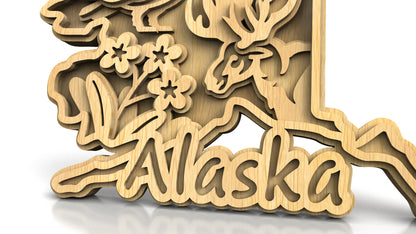 C240-Alaska Scroll Saw Pattern - Alex Fox Patterns