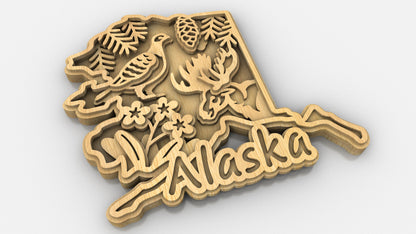 C240-Alaska Scroll Saw Pattern - Alex Fox Patterns