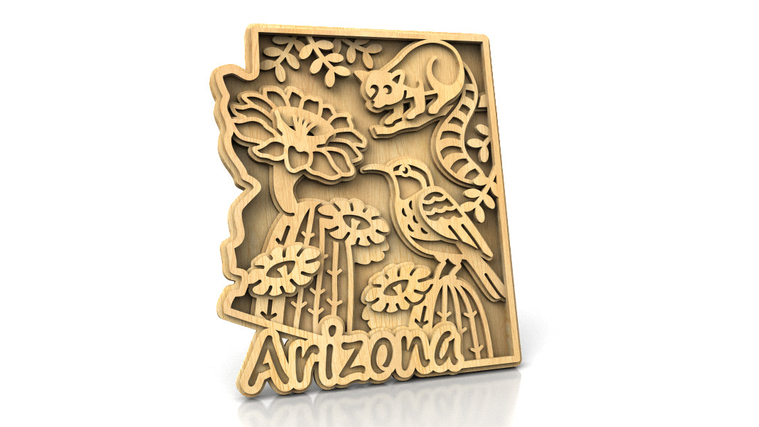 C240-Arizona Scroll Saw Pattern - Alex Fox Patterns