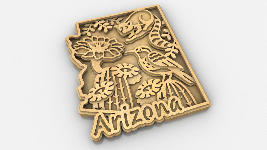 C240-Arizona Scroll Saw Pattern - Alex Fox Patterns