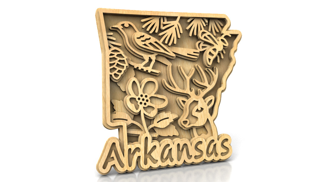 C240-Arkansas Scroll Saw Pattern - Alex Fox Patterns
