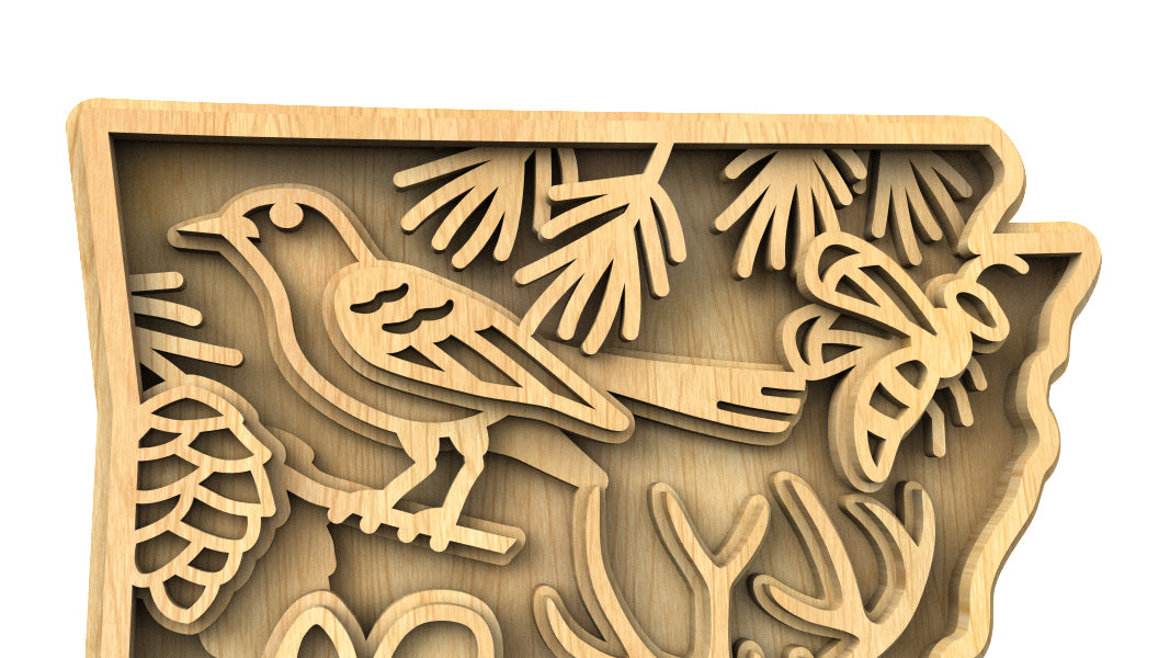 C240-Arkansas Scroll Saw Pattern - Alex Fox Patterns