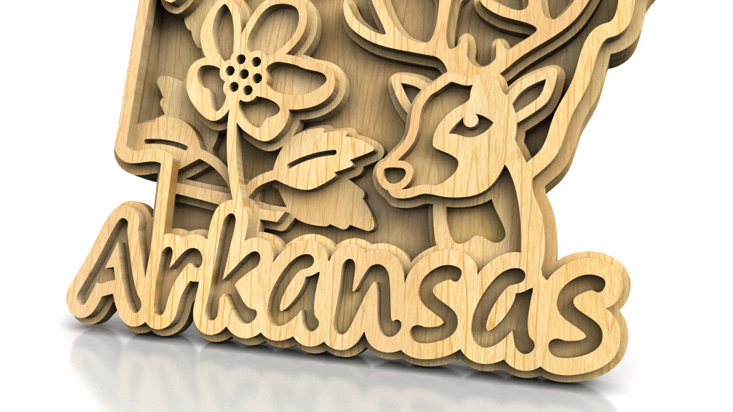 C240-Arkansas Scroll Saw Pattern - Alex Fox Patterns