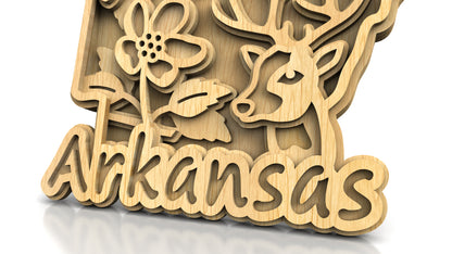 C240-Arkansas Scroll Saw Pattern - Alex Fox Patterns