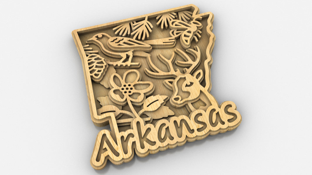 C240-Arkansas Scroll Saw Pattern - Alex Fox Patterns