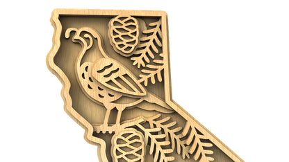 C240-California Scroll Saw Pattern - Alex Fox Patterns