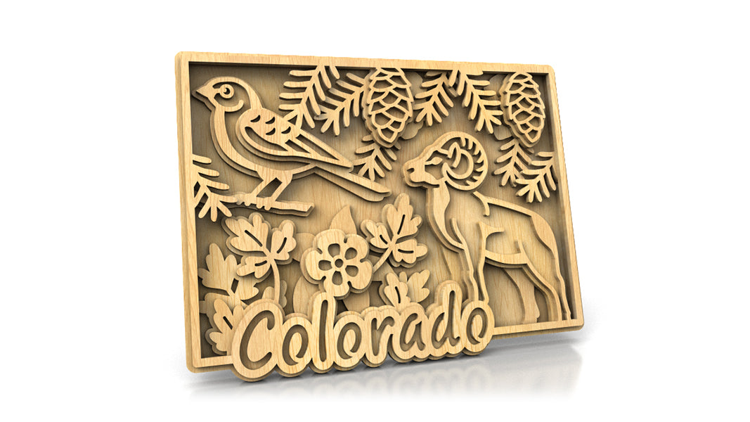 C240-Colorado Scroll Saw Pattern - Alex Fox Patterns