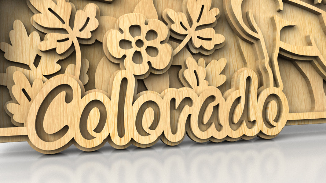 C240-Colorado Scroll Saw Pattern - Alex Fox Patterns