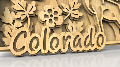 C240-Colorado Scroll Saw Pattern - Alex Fox Patterns