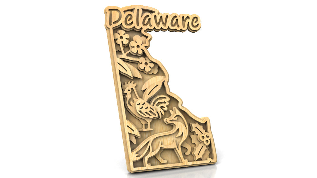 C240-Delaware Scroll Saw Pattern - Alex Fox Patterns