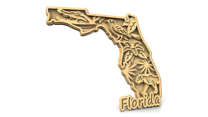 C240-Florida Scroll Saw Pattern - Alex Fox Patterns