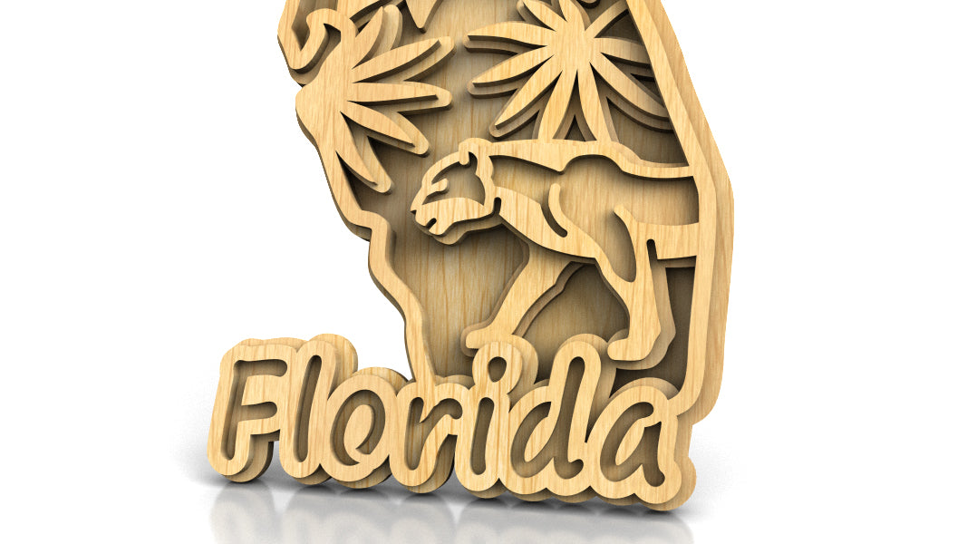 C240-Florida Scroll Saw Pattern - Alex Fox Patterns