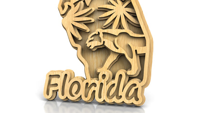 C240-Florida Scroll Saw Pattern - Alex Fox Patterns