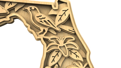 C240-Florida Scroll Saw Pattern - Alex Fox Patterns