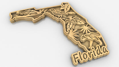 C240-Florida Scroll Saw Pattern - Alex Fox Patterns