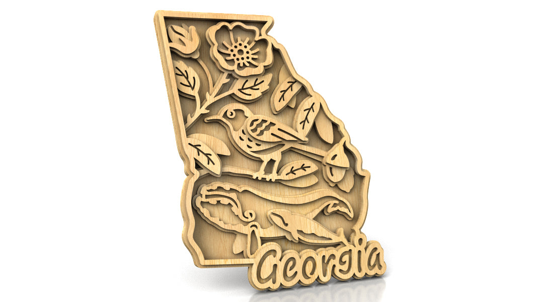 C240-Georgia Scroll Saw Pattern - Alex Fox Patterns