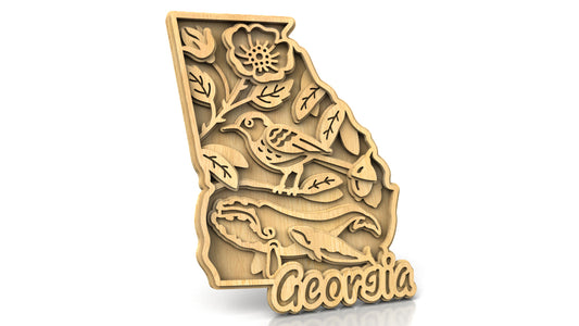 C240-Georgia Scroll Saw Pattern - Alex Fox Patterns