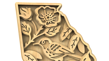 C240-Georgia Scroll Saw Pattern - Alex Fox Patterns